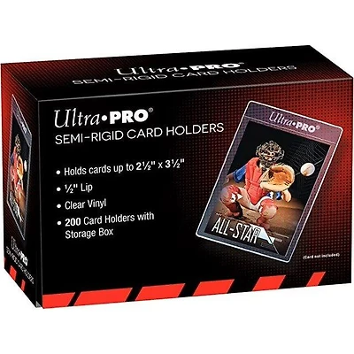 Ultra Pro 1/2 Lip Semi-Rigid Card Holder Sleeves 200-Count