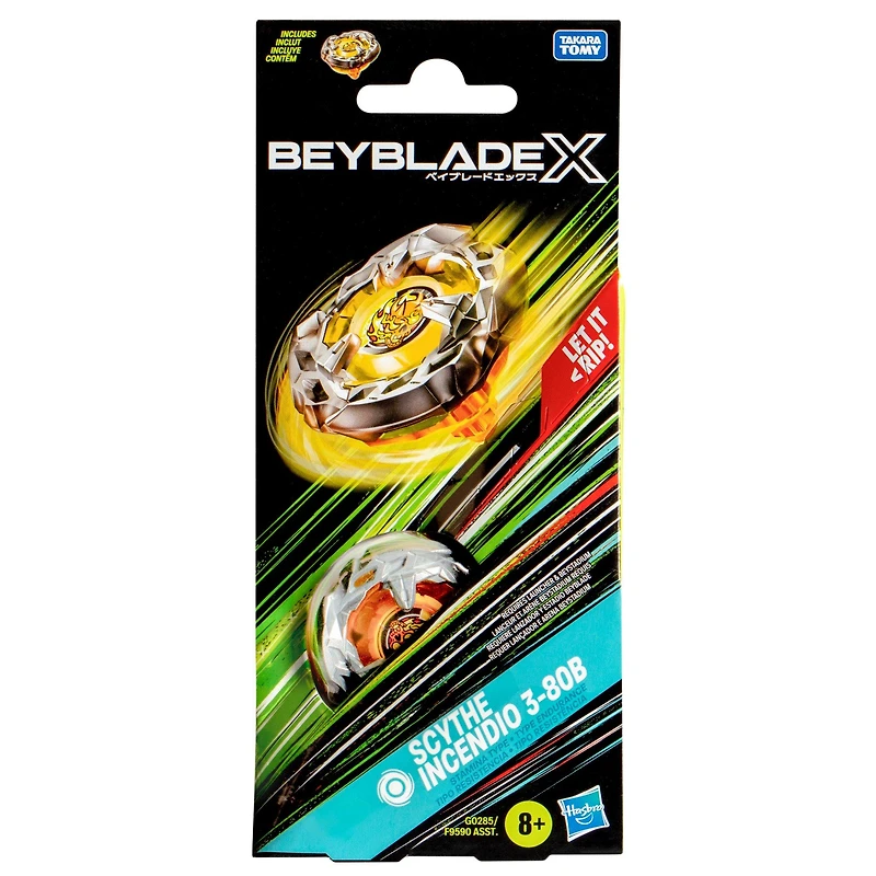 Hasbro Beyblade X Scythe Incendio 3-80B Booster Set