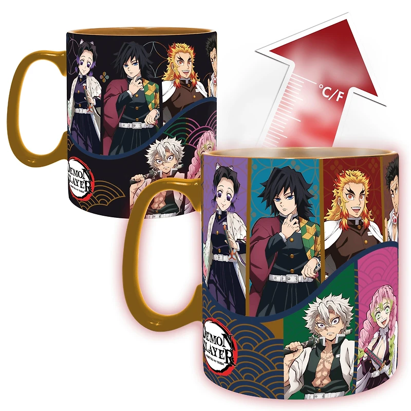 ABYstyle Demon Slayer: Kimetsu no Yaiba Hashira Heat Change Black 16oz. Coffee Mug