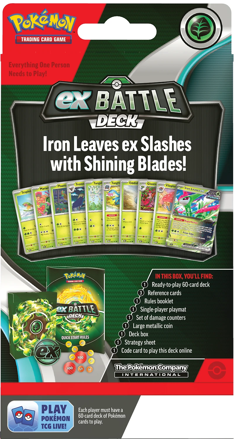 Pokemon Trading Card Game Tapu Koko ex or Iron Leaves ex Battle Deck (Styles May Vary