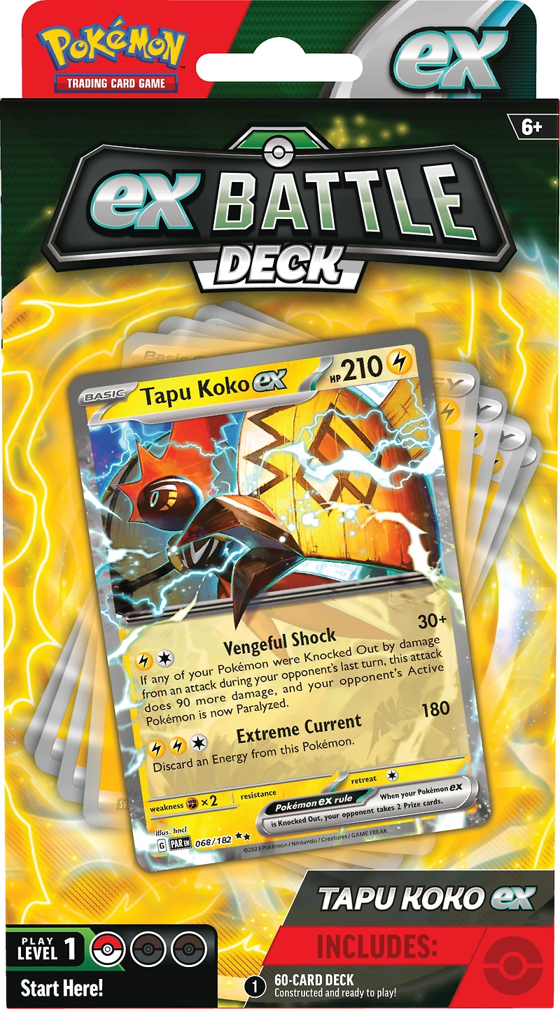 Pokemon Trading Card Game Tapu Koko ex or Iron Leaves ex Battle Deck (Styles May Vary