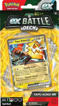 Pokemon Trading Card Game Tapu Koko ex or Iron Leaves ex Battle Deck (Styles May Vary