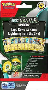 Pokemon Trading Card Game Tapu Koko ex or Iron Leaves ex Battle Deck (Styles May Vary