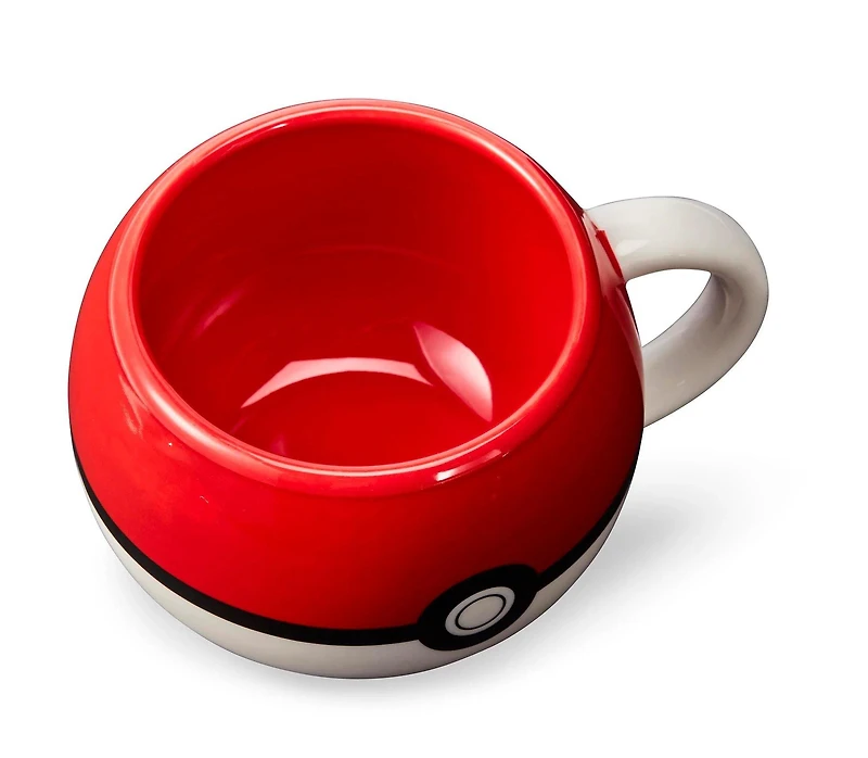 Pokemon Pokeball Molded Ceramic 16 oz Coffee Mug