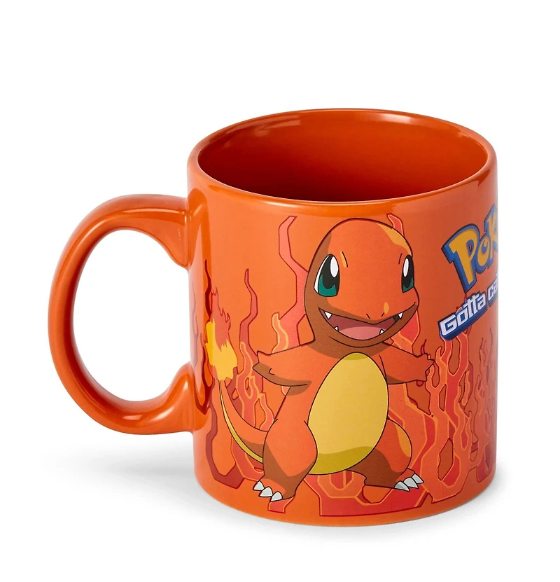 Pokemon Charmander Orange Foil Print 20oz Ceramic Coffee Mug