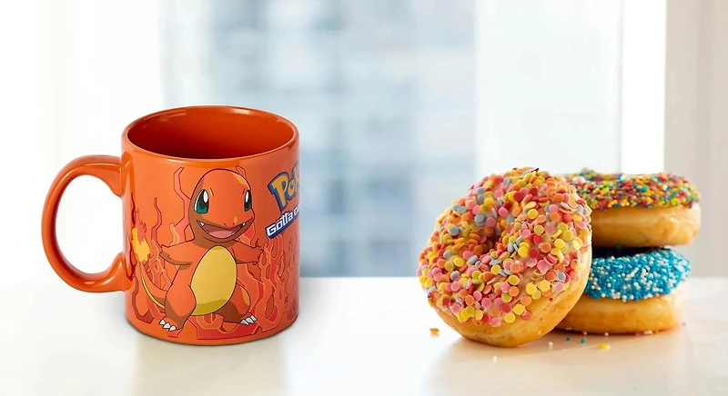 Pokemon Charmander Orange Foil Print 20oz Ceramic Coffee Mug