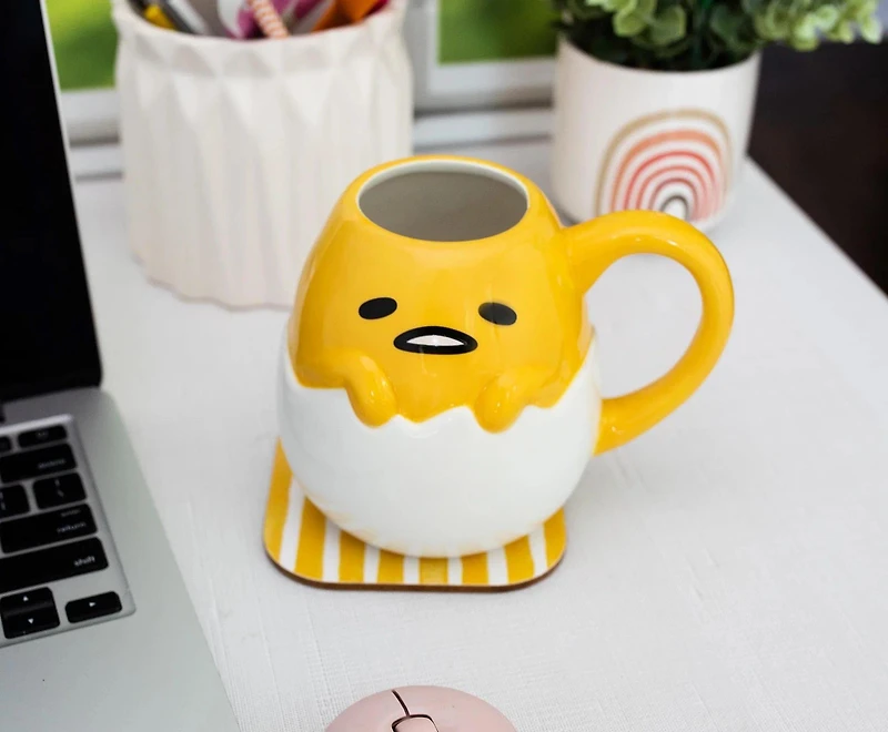 Sanrio Gudetama 20 Ounce Sculpted Ceramic Mug