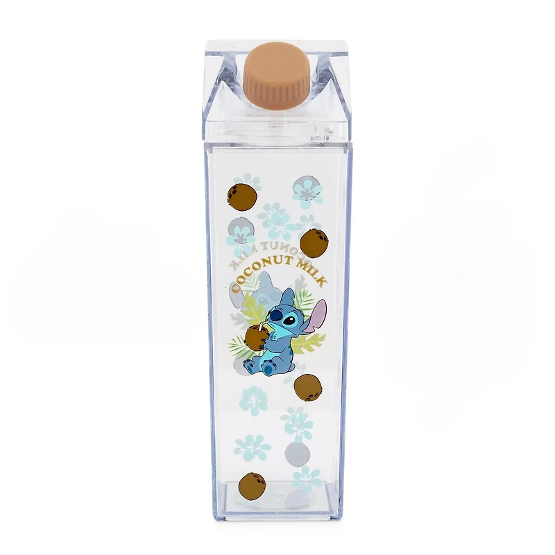 Silver Buffalo Disney Lilo & Stitch Coconuts Plastic 16oz Milk Carton Bottle