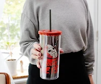 Friday the 13th Knife 20oz Plastic Cold Cup with Lid and Straw