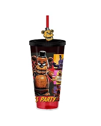Five Nights At Freddy's Special Delivery Let's Party Grid 24oz Plastic Cold Cup with Lid and Topper Straw