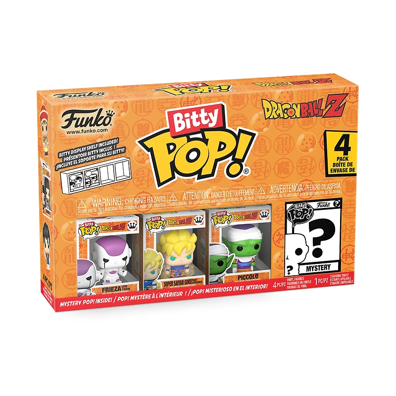 Funko Bitty POP! Dragon Ball Z 0.9-in Vinyl Figure Set 4-Pack (Frieza, Super Saiyan Goku, Piccolo