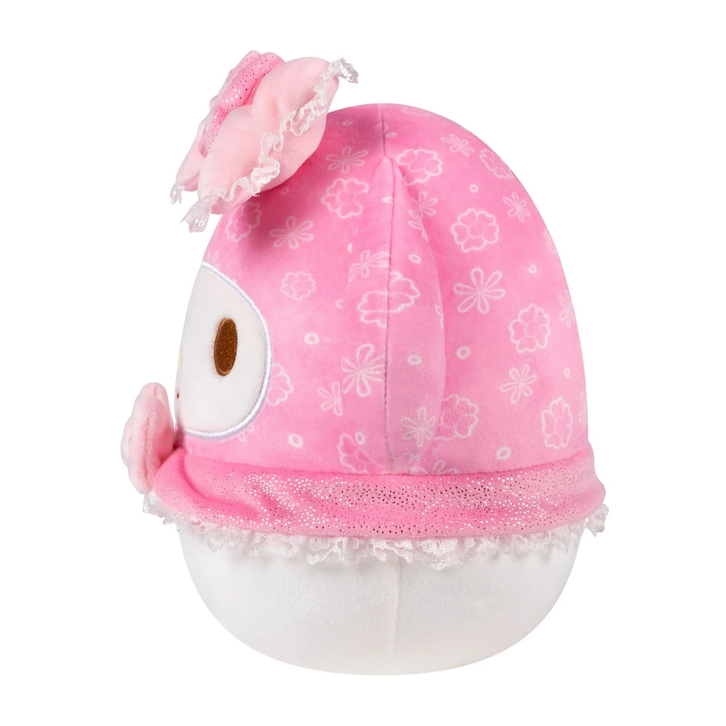Squishmallows Sanrio Hello Kitty and Friends My Melody (50th Anniversary) with Floral Hood 8-in Little Plush