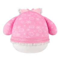 Squishmallows Sanrio Hello Kitty and Friends My Melody (50th Anniversary) with Floral Hood 8-in Little Plush