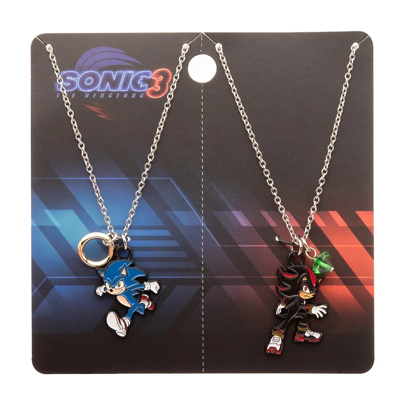 Sonic the Hedgehog Shadow and Sonic Best Friends Necklace Set GameStop Exclusive