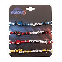 Sonic the Hedgehog Characters Beaded Bracelet 4 Pack Set GameStop Exclusive