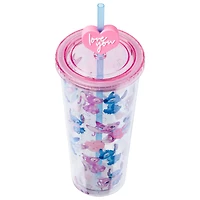 Lilo and Stitch Watercolor Angel and Stitch 24oz. Plastic Cold Cup