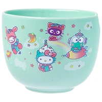 Hello Kitty and Friends Dreamland Space Quad Ceramic Ramen 20oz Bowl with Chopsticks and Spoon