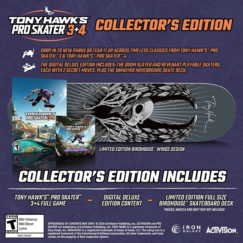 Tony Hawk’s Pro Skater 3 and 4 Collector's - Xbox Series X