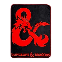 Dungeons and Dragons Logo Fleece 45 x 60-In Throw Blanket