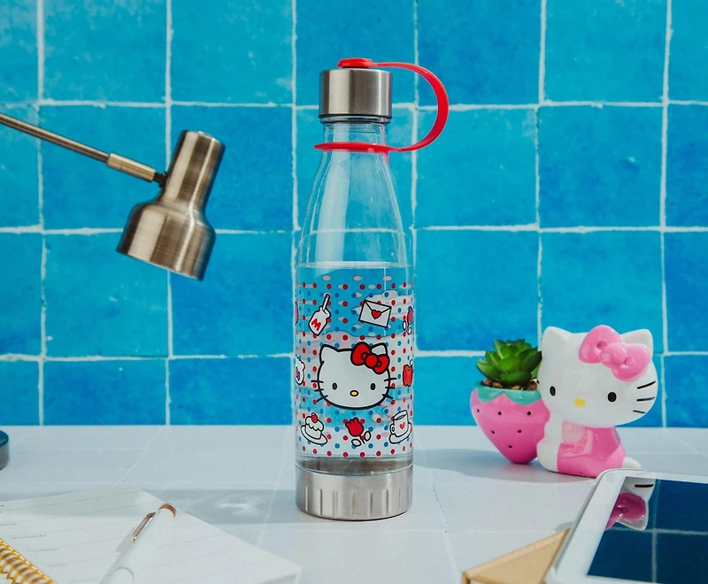 Sanrio Hello Kitty Sweet Icons and Dots 20 oz Water Bottle