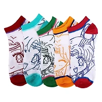 Sailor Moon Line Art Characters Ankle Socks 5-Pack