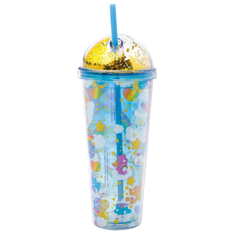 Care Bears Rainbows Clouds And Stars 24oz Dome Top Travel Tumbler