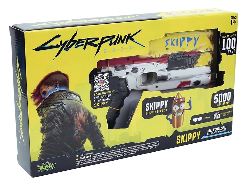 Cyberpunk 2077 Skippy Deluxe Blaster with Light Up Stand