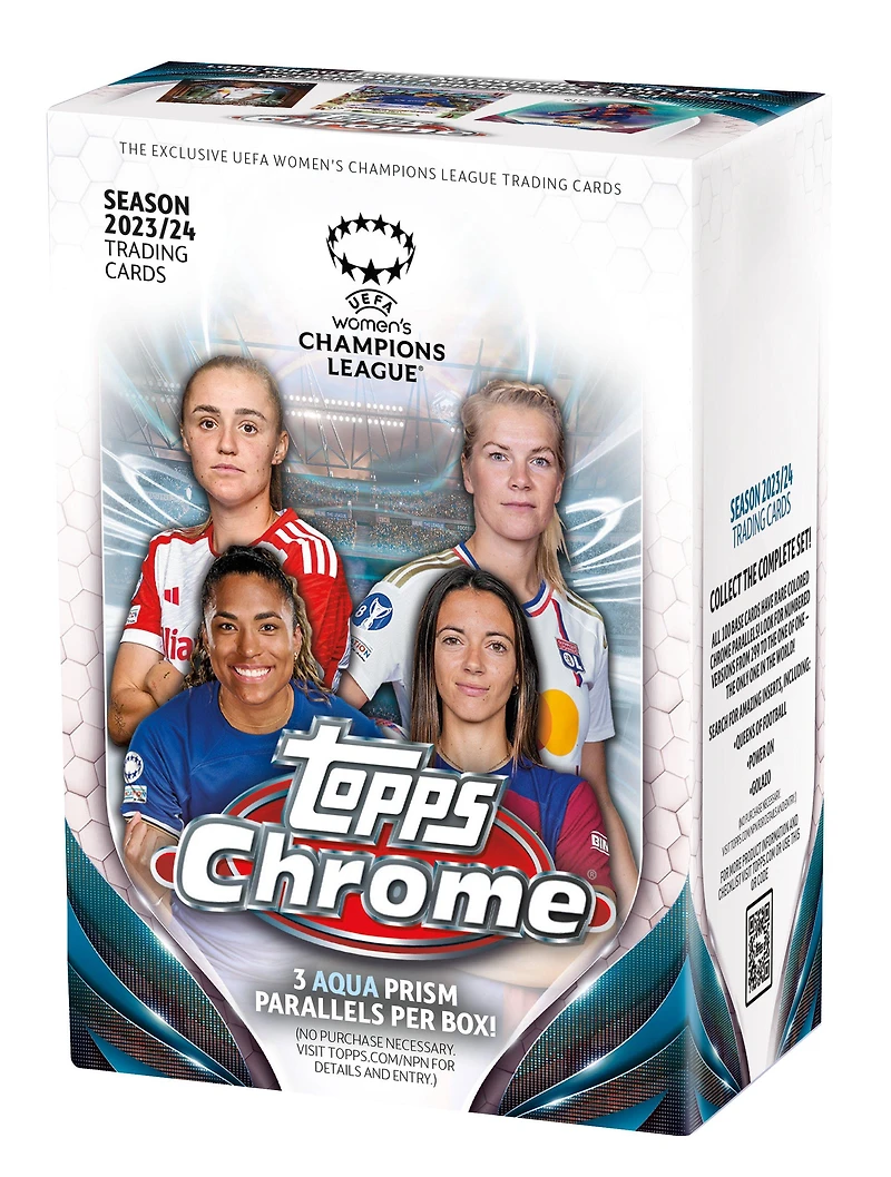 2023-24 Topps Chrome UEFA Women's Champions League Soccer Blaster Box (7-Pack)