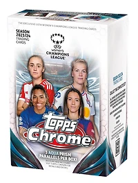 2023-24 Topps Chrome UEFA Women's Champions League Soccer Blaster Box (7-Pack)