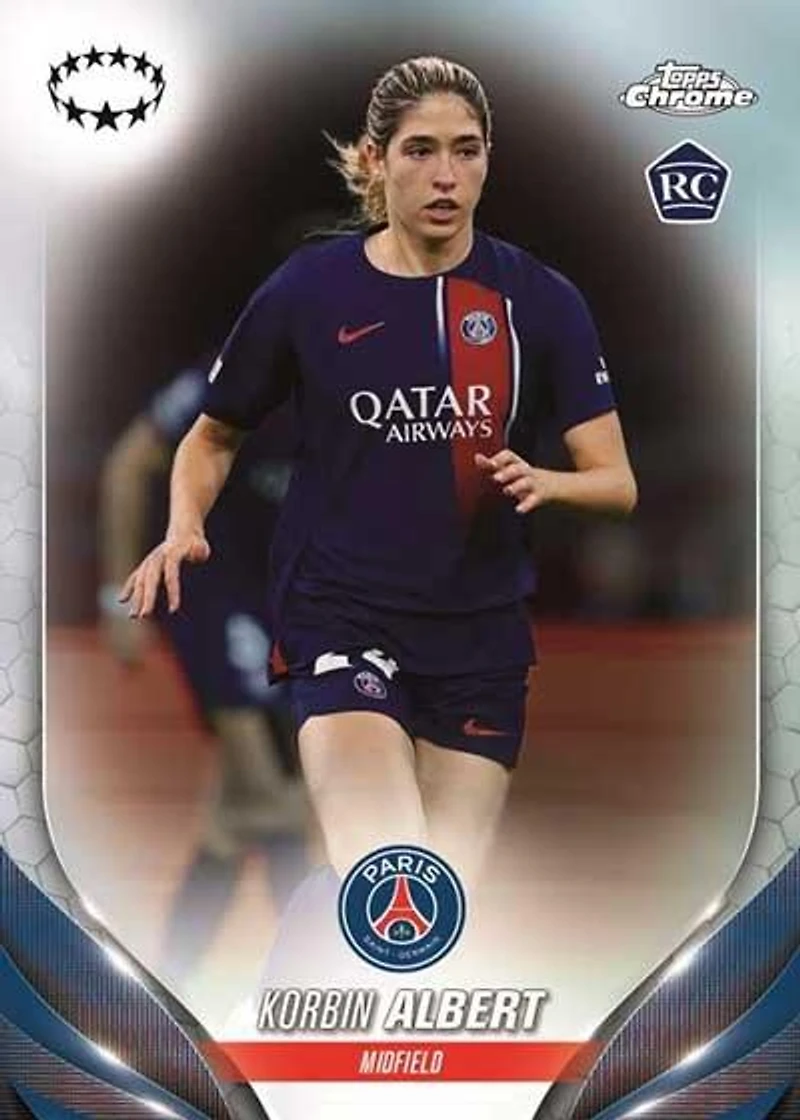2023-24 Topps Chrome UEFA Women's Champions League Soccer Blaster Box (7-Pack)