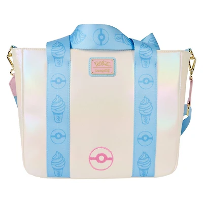 Loungefly Pokemon Iridescent Pikachu Tote Crossbody Bag with Coin Bag