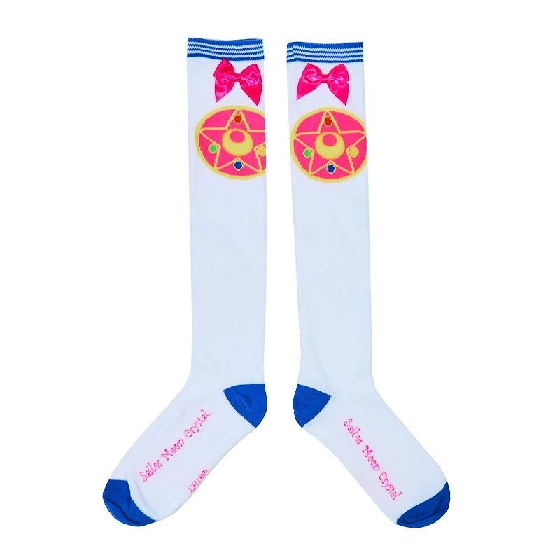 Sailor Moon Cosplay Womens Knee High Socks with 3D Bow