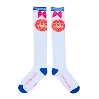 Sailor Moon Cosplay Womens Knee High Socks with 3D Bow