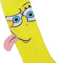 SpongeBob SquarePants - SpongeBob and Patrick Novelty Unisex Crew Sock with 3D Tongues
