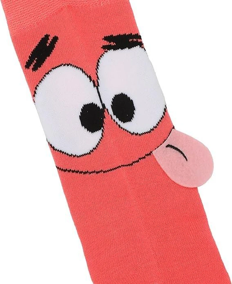 SpongeBob SquarePants - SpongeBob and Patrick Novelty Unisex Crew Sock with 3D Tongues