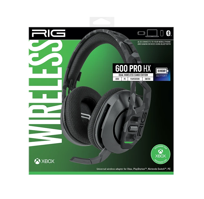 RIG 600 PRO HX Dual Wireless Gaming Headset with Bluetooth for Xbox Series X/S, PlayStation 4