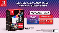 Nintendo Switch - OLED Model Mario Kart 8 Deluxe Bundle