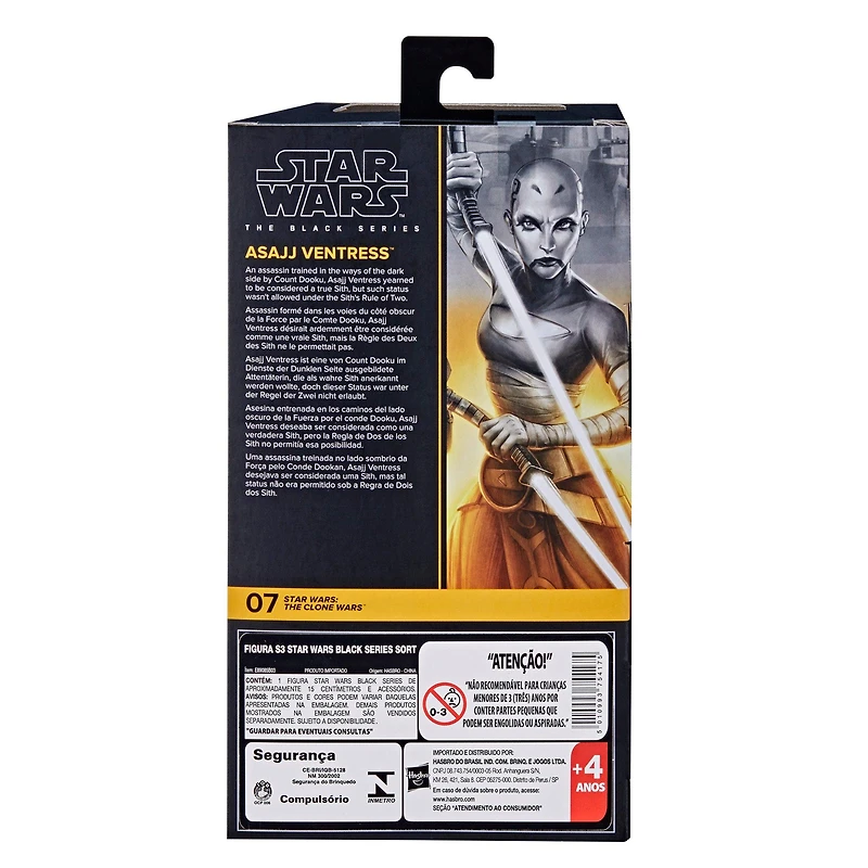 Hasbro Star Wars The Black Series Star Wars The Clone Wars Asajj Ventress 6-in Action Figure