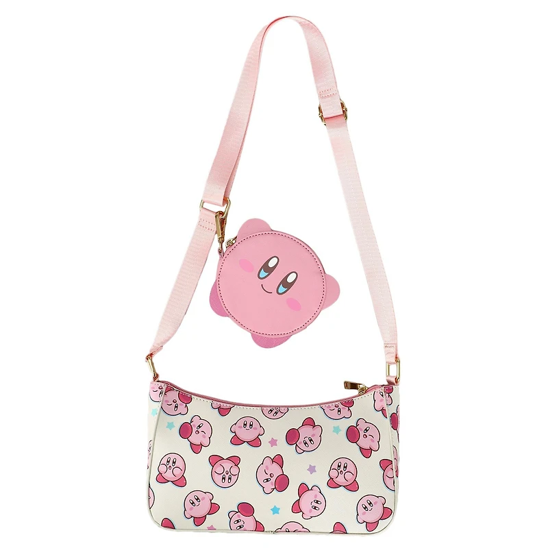 Kirby Toss Pattern Shoulder Bag with Detachable Coin Purse