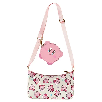 Kirby Toss Pattern Shoulder Bag with Detachable Coin Purse