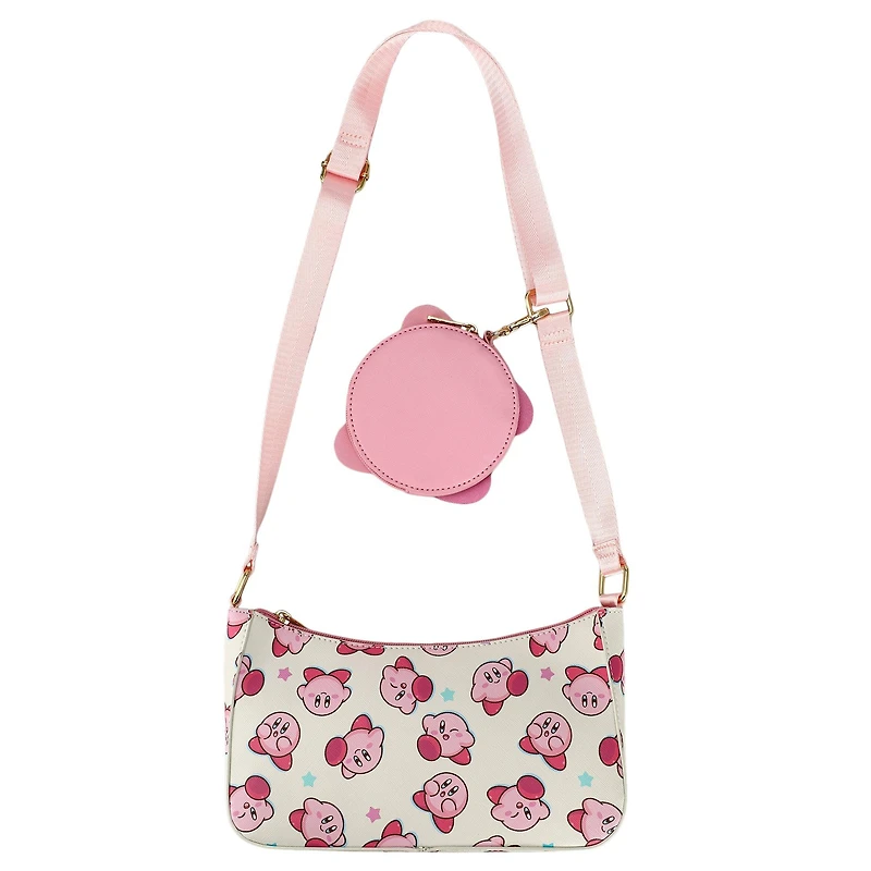 Kirby Toss Pattern Shoulder Bag with Detachable Coin Purse