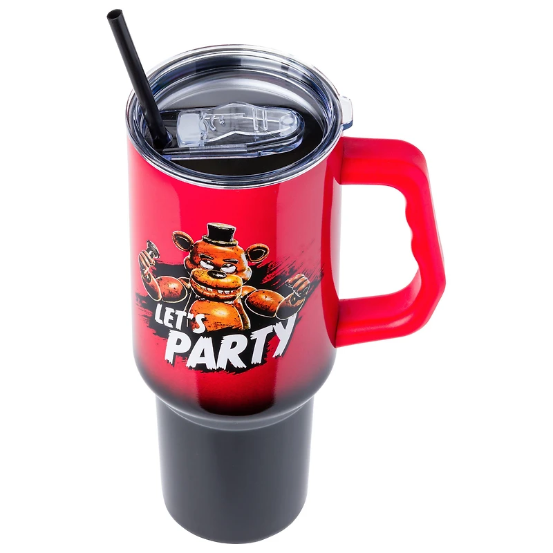Five Nights At Freddy's Special Delivery Freddy Let's Party Ombre 40oz Stainless Steel Tumbler with Handle
