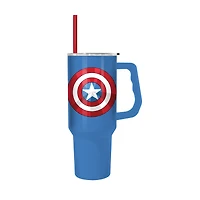 Captain America Classic Shield Stainless Steel Tumbler 40oz Stainless Steel Tumbler with Handle