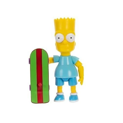Jakks Pacific The Simpsons Bart (Blue Shirt with Skateboard) 5-in Figure