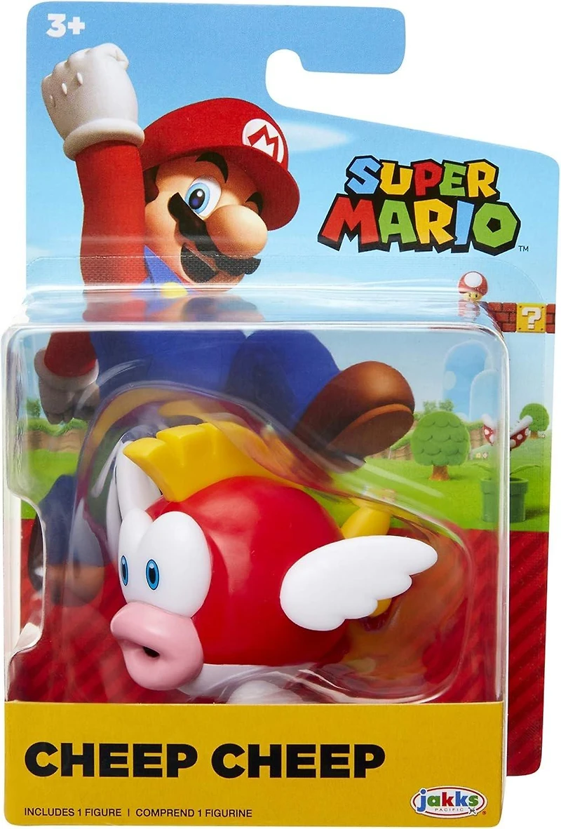 Jakks Pacific Super Mario Cheep Cheep 2.5-in Action Figure