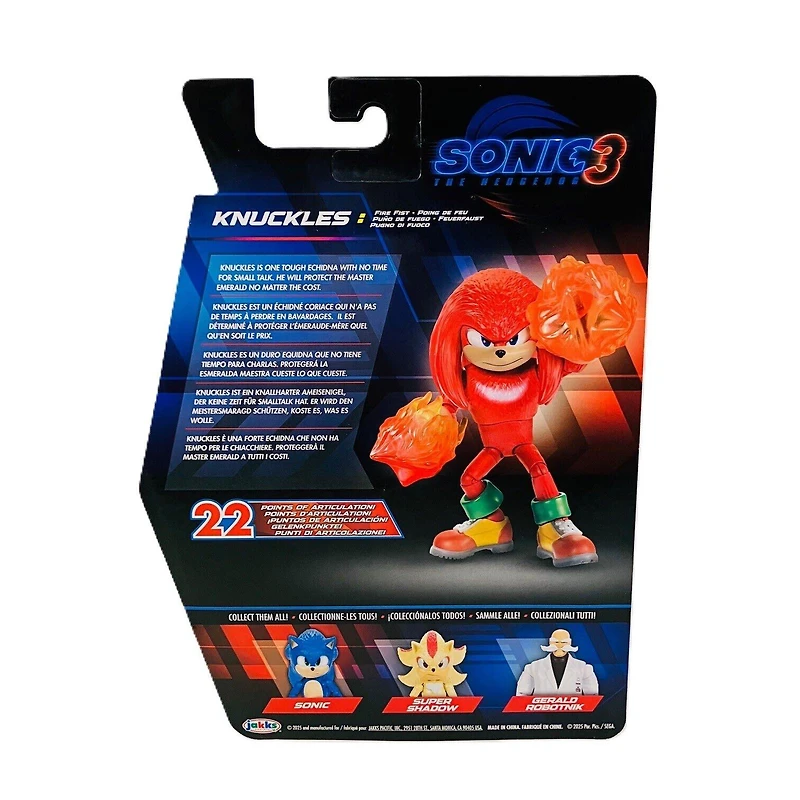 Jakks Pacific Sonic the Hedgehog Knuckles (Sonic 3 Movie) 5-in Figure