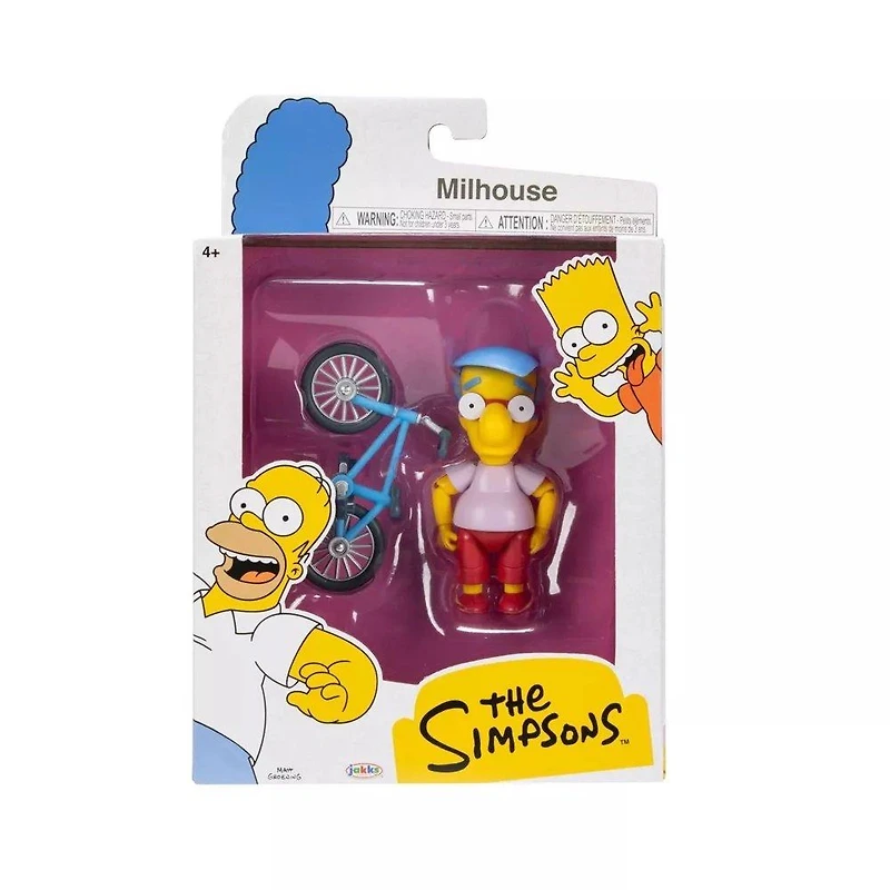 Jakks Pacific The Simpsons 5-in Milhouse Action Figure with Bicycle