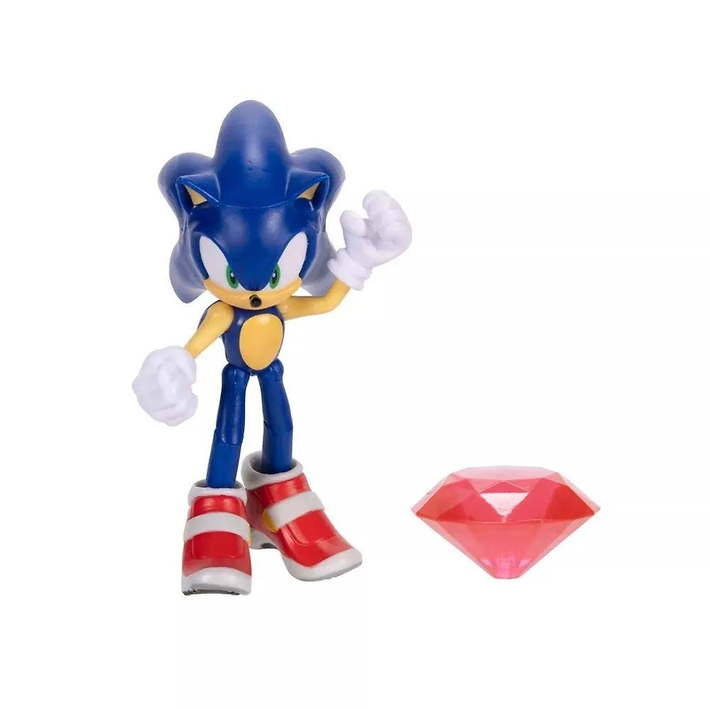 Jakks Pacific Sonic the Hedgehog with Red Chaos Emerald 4-in Action Figure
