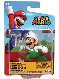 Jakks Pacific Super Mario Fire Running Luigi 2.5-in Action Figure