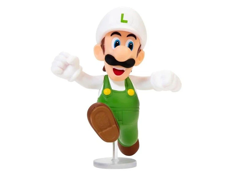Jakks Pacific Super Mario Fire Running Luigi 2.5-in Action Figure